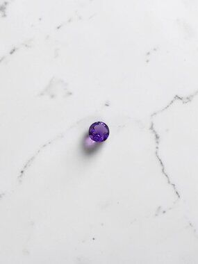 0.39 Carat Round Amethyst Gemstone - Live Show Listing